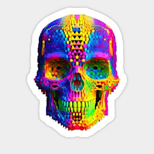 Neon Skull Sticker